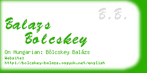 balazs bolcskey business card